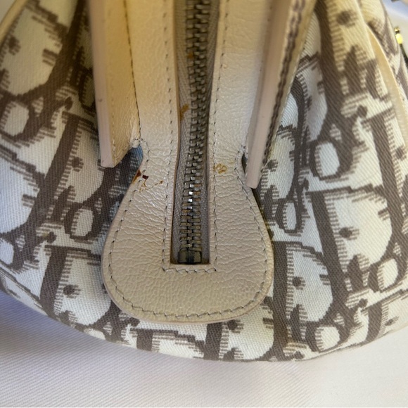 Christian Dior Embroidered Floral Trotter Canvas Handbag - Picture 11 of 16